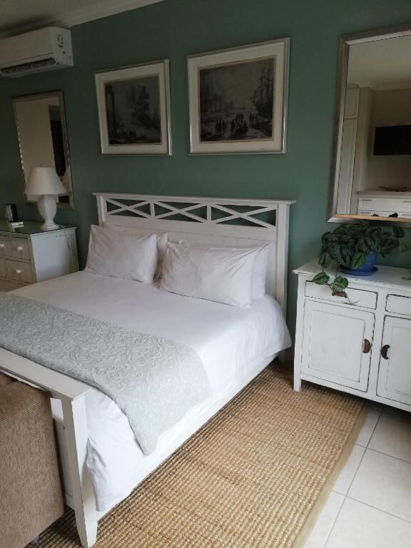 Bright bedroom with garden window